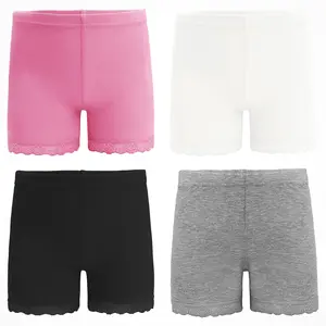TPHON Girls Dress Shorts Underskirts Safety Dance Black Cycling Bike Shorts 4 Pack Summer Lace 1-10 Years
