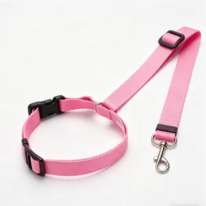 Dog Car Safety Harness Straps - Pink, Adjustable-Length Safety Leash for SUVs, Cars, Trucks, Universal Fit Travel Accessory with Dual LED Retractable Bite-Resistant Inflatable Balls, Bungee Chew Toy, Pet Wheelchair