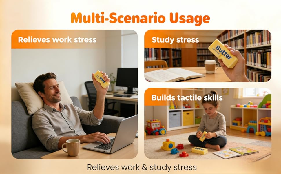 Squeeze Ball Realistic Butter Stick Soft Squeeze Toys, Upgrade Stress Relief Fidget Toys Wet Slow Rebound Stress Relief Toy, Slow Rebound Cute Butter Squeeze Stress Balls (Beige) Squeeze Ball Realistic Butter Stick Soft Squeeze Toys, Upgrade Stress Relief Fidget Toys Wet Slow Rebound Stress Relief Toy, Slow Rebound Cute Butter Squeeze Stress Balls (Beige)