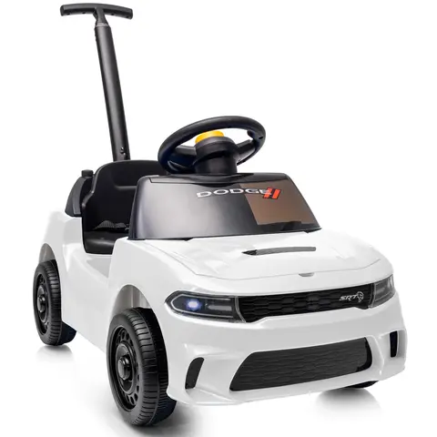 Officially Licensed Dodge SRT Push Car for Toddllers with Hidden Storage Adjustable Handle & Safety Belt, Ride On Car for Kids 12-30 Months, 44lbs Capacity Ride On Wheels