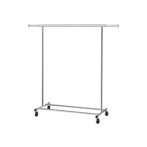 SONGMICS Clothes Rack with Extendable Hanging Rail on Wheels