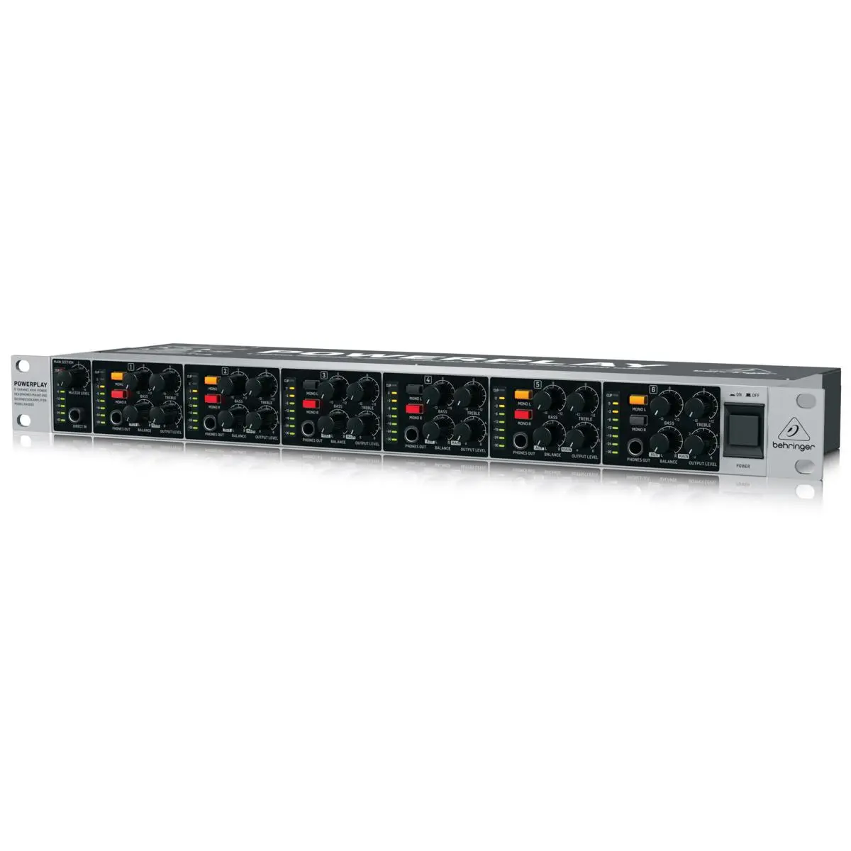 Behringer POWERPLAY HA6000 6-Channel High-Power Headphones Mixing and Distribution Amplifier
