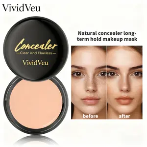 VividVeu Full Coverage Concealer Waterproof Matte Finish Suitable for All Fair Skin Tones Minimizes Dark Spots Long Lasting Wear Plant Based Formula Perfect for Beginners