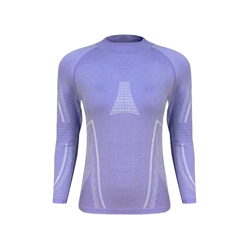 Purple and white top