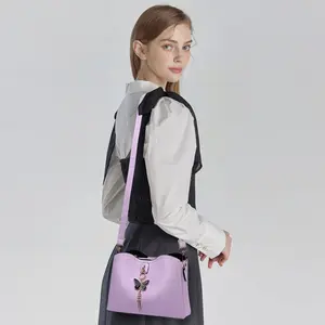 Small Wristlet Crossbody Bag  Vibrant Butterfly Print Faux Leather Shoulder Handbags with Zipper Pocket  - Adjustable Strap, Zipper Closure, Foldable, Leather Lined, Compact, and Lightweight for Everyday Style and Occasional Use