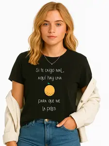 Women's Solid Round Neck Shortsleeve T-Shirt - Streetwear Minimalist Fruit Design, Breathable Cotton Fabric, Unisex Fit, Made in USA, Casual Everyday Tee, Women's Clothes