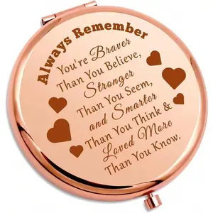 Inspirational Encouragement Gifts For Women Compact Mirror Encouraging Gifts For Friends Motivational Pocket Makeup Mirror For Daughter Positive Present For Teen Girls Granddaughter Birthday Present