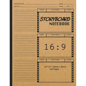 Storyboard Notebook 16:9: Blank Storybook Sketchbook | 16:9 Thumbnail Template Panels | Large Story Board Sketch Pad | Professional Storyboard Journal ... Directors, Students, Animators & Artists Paperback – February 25, 2021