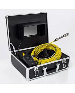 Sewer Camera Self Leveling, 100Ft/ 30m Drain Pipe Cameras with Meter Counter, 1080P HD Pipe Camera with 12 Adjustable Lights