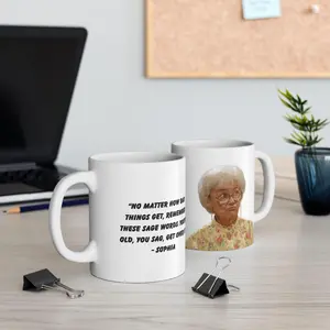 Sophia's Wisdom Mug: Golden Girls 11oz 15oz Ceramic Mug, Funny Coffee Mug 11oz 15oz, The Golden Girls, Funny Christmas Coffee Mug, Gag Gift Christmas, White Elephant, Printed in the USA, Comedy mug