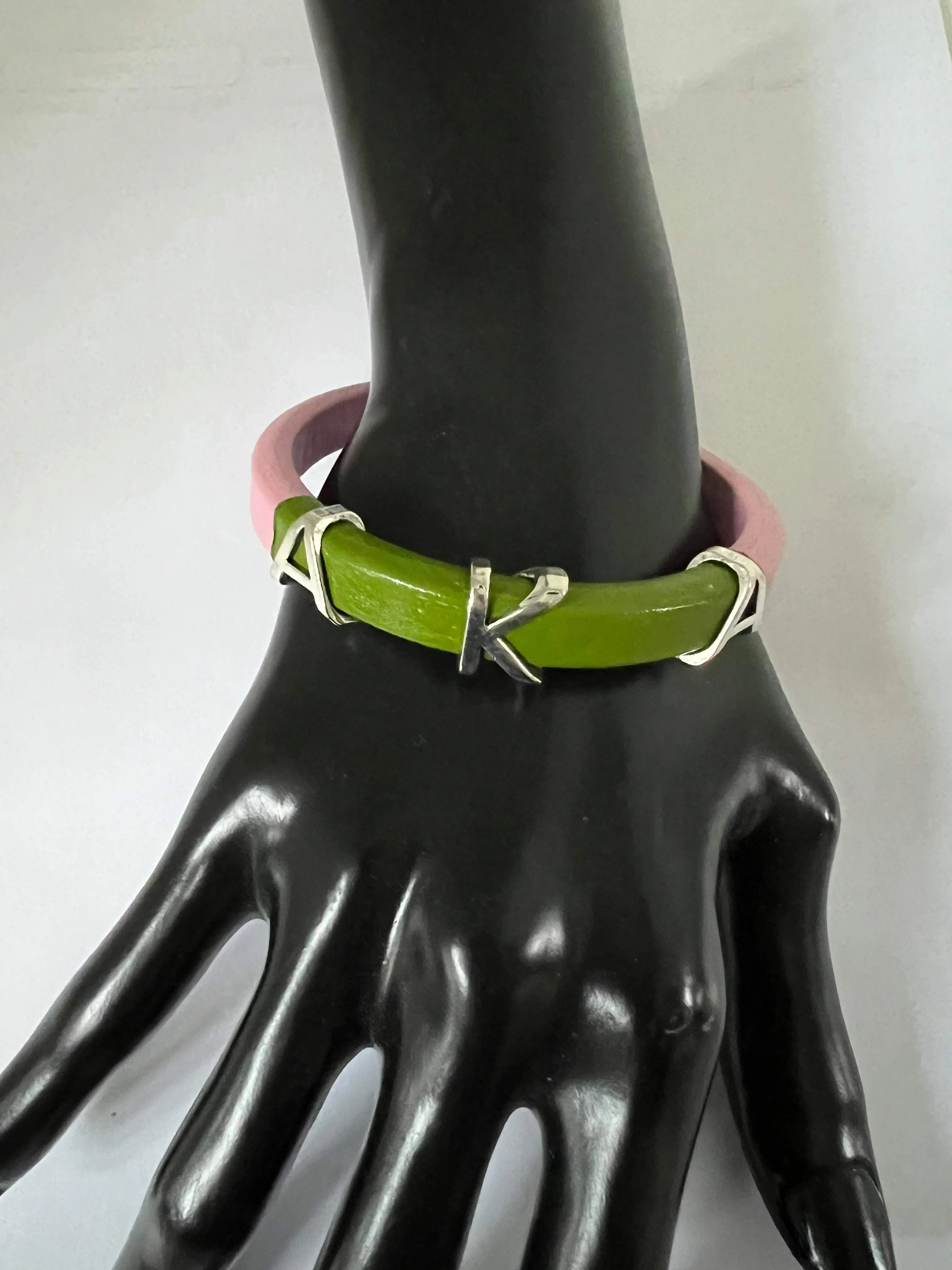 Alpha Kappa Alpha AKA Leather Bracelet
