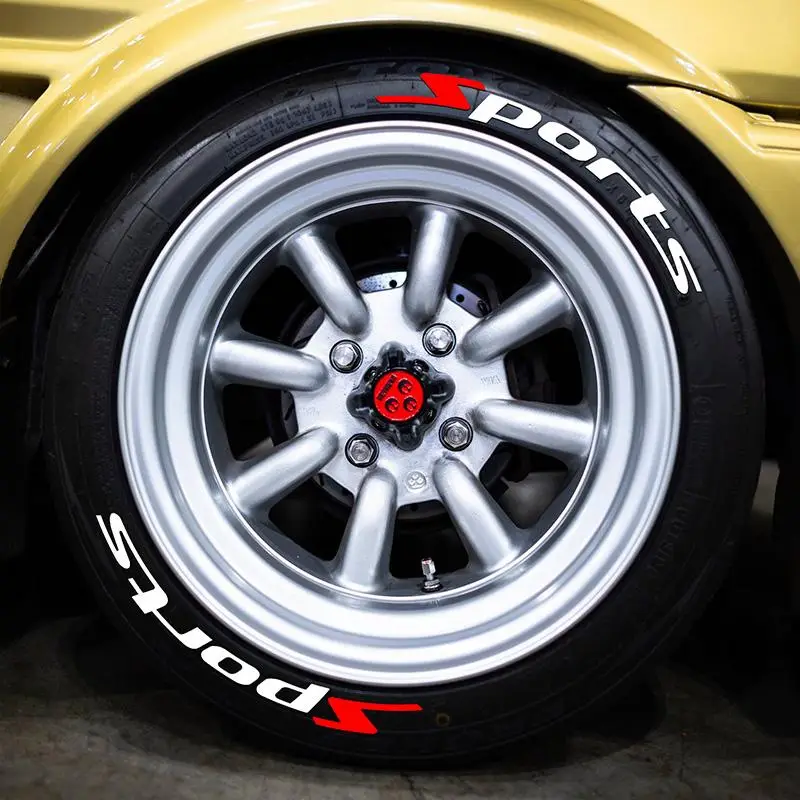 Car Tire Sports Sticker, Waterproof Car Tire Sticker, High Quality Car Stickers for Fashion Car Styling, Car Decals, Universal Car Exterior Accessorie