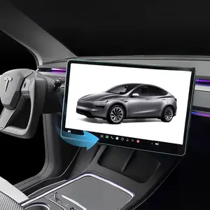 2025 Screen Swivel Mount for Tesla Model Y Juniper & Model 3 Highland Original Screen Center Console Navigation 4 Way Rotation Adjustment Screen Rotating Holder (Maintains Original Height)