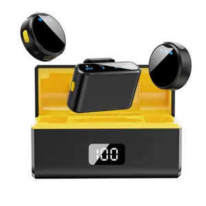 NEXXT Wireless Lavalier Microphone With Charging Case - 100M Transmission Range Noise Reduction Mode Studio-Grade Audio Quality for iPhone, iPad, Android, Camera Audio - for Content Creators