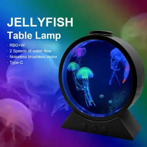 USB Plug-And-Play Jellyfish Lamp, LED Color-Changing Aquarium Light, Speed Control, 8 Modes, Home Office Ambiance, Unique Gift Idea