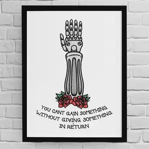 Edward Elric - Fullmetal Alchemist - Automail Arm - Equivalent Exchange Quote - Anime Wall Art - Anime Lover Gift - Alchemy Art Print