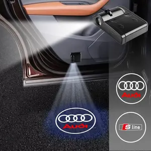 1/2/4PCS Led HD Car Door Welcome Lights Projector Lamps, Car Ambient Lighting, for Audi A4 B5 B6 B7 B8 A1 A3 8V 8P 8L A6 C5 C6 C7 A5 A7 A8 Q3 Q5 Q7 TT S3 S6 Sline Quattro S4 S5 S7 S8 RS3 RS4 RS5 RS6 RS7 RS8 SQ3 SQ5 SQ7 RSQ3 RSQ5 RSQ7 TTS TTRS