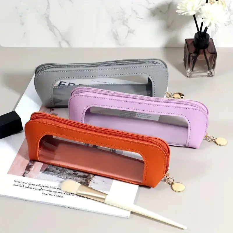 Clear Makeup Bag, Zipper Makeup Bag, 1 Count Multi-grid Cosmetic Storage Bag, Portable Makeup Organizer Pouch for Outdoor Dating, Travel, Party
