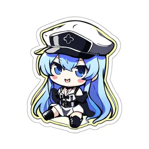 Cute Kawaii Chibi Lady Esdeath Kiss-Cut Stickers