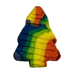 LGBTQ rainbow pride Christmas tree coat/lapel/bag pin
