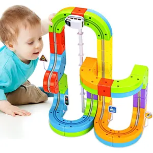 48 Pcs Component Set Toy Car Track Builder Play Set, Colorful Electric Lighting Race Car Track Set, Kids Hanging Track Game, Perfect Birthday & Holiday Gift, Ideal for Children,STEM Kids Toys, Toyset