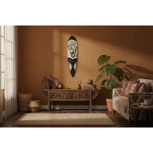 Hand Carved African Mask-Map