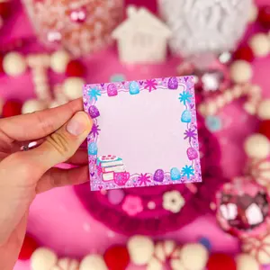 Christmas Cookie Book Stack Sticky Notes 3" x 3"