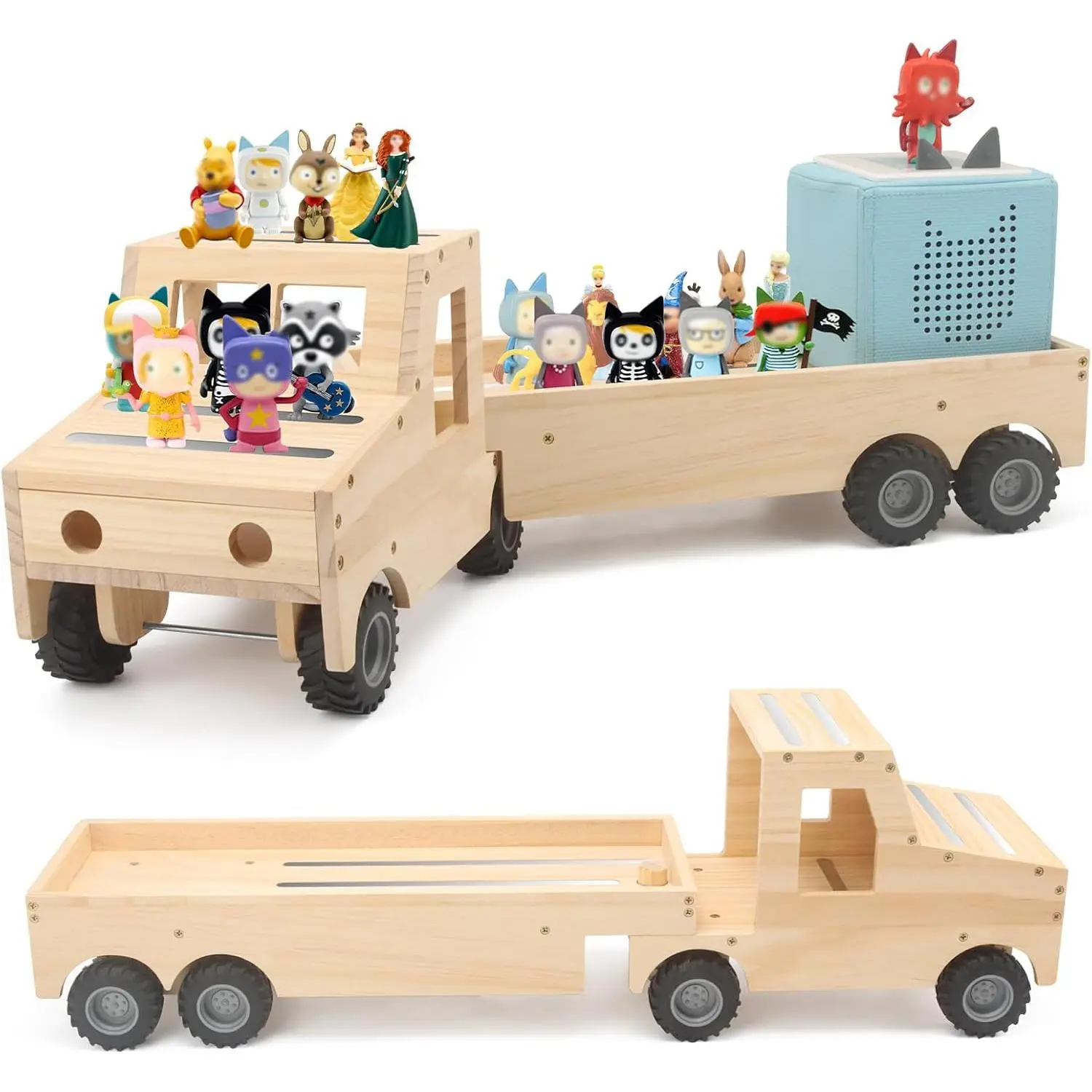 for Tonies Box Organizer Shelf Storage, for Tonie Shelf Magnetic, Compatible with Tonie Box Player Character for Children, Display Collection 20~30 Characters - Truck Racks