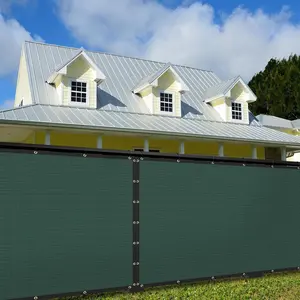 6' x 50' Green Privacy Screen Fence Cover Fencing Mesh with Zip Tie for Deck,, Backyard, Pool, Porch, Railing - We Can Make Sizes