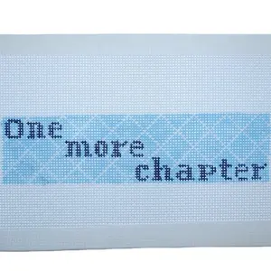 One More Chapter Bookmark | Hand-Painted Needlepoint Canvas |18 Mesh | Made to Order | Canvas Only