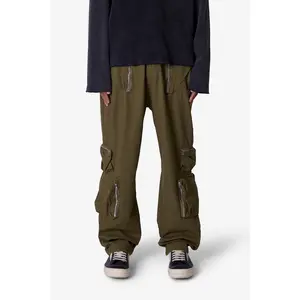 mnml Ultra Baggy Tactical Cargo Pants - Olive