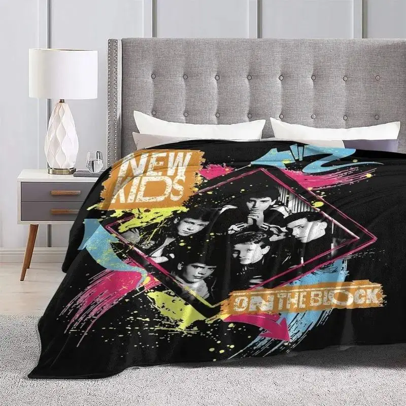 Relax New Kids On The Block Tour Album Blanket Soft Funny Throw Blanket Cozy Lightweight Plush Portable Cover Blanket For Sofa,Warm Gift For Birthday,Christmas,Multiple Blankets Suitable as a gift sizes 60*80,30*40 ,40*50 50*60