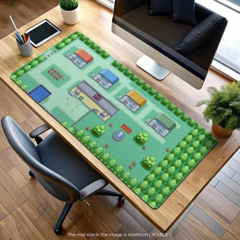 Pallet Town Map Gaming Mouse Pad, Kanto Region Desk Mat, Nostalgic Gamer Gift for Fans – FASTSHIPPING