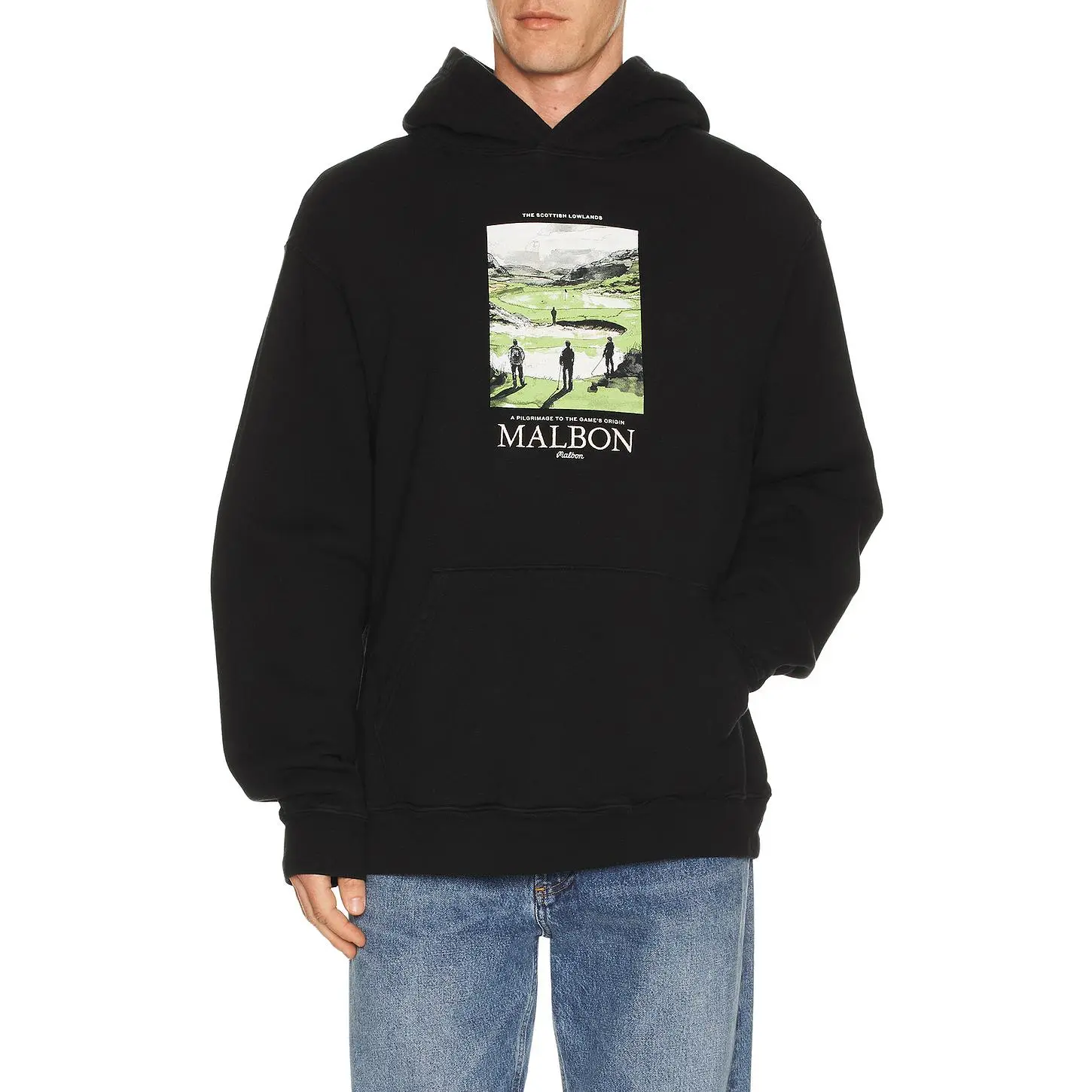 Malbon Fesque Lowlands Hoodie in Black