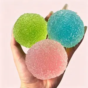 Handcrafted Crystal Mochi Ball Squishy Fidget Toy, Soft Stress Relief & Sensory Decompression Toy for Kids & Adults