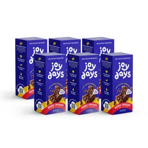 Joydays Double Chocolate Cookies (6-Boxes) –  Low Sugar Protein Snack, Low Glycemic, High Fiber, Better-For-You Chocolate Biscuits