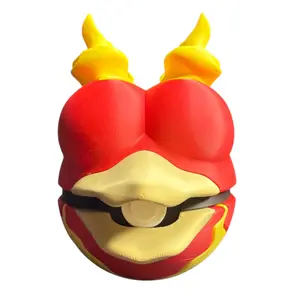 Magmar Poke Ball - Inspired 3D Printed Collectible