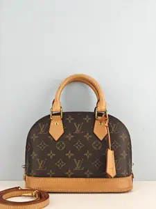 Pre-owned Monogram coated canvas Shoulder Bags Louis Vuitton Monogram Canvas Alma BB Satchel Handbag【FL2140】