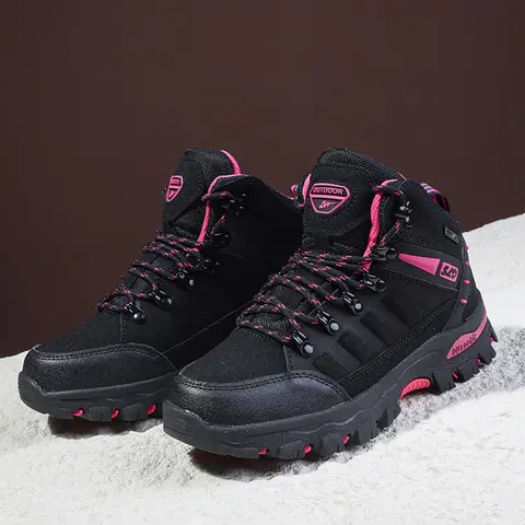 Women's Colorblock Letter Patched Ankle Boots, Casual Outdoor Hiking Camping Boots, Fashionable Shoes for Outdoor Activities, Footwear, Lightweight Hiking Boots