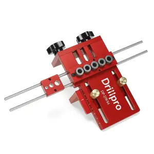 Drillpro 3 in 1 Adjustable Woodworking Doweling Jig Kit Pocket Hole Jig Drilling Guide Locator For Furniture Connecting Hole Puncher Tools