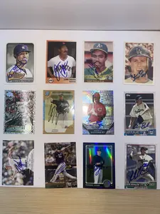 Signed Baseball Cards 12 Pack Major League Former Players Featuring Autographed Images of Notable Players