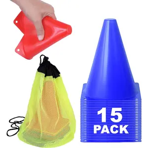 Athllete Cones for Sports Training, 7 Inches Tall & Visible, Durable and Easy to Handle Sports Cones, Ideal for All Kinds of Training Cones Activities and Field Practice Sport