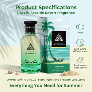 Perfume Gift Set for Women 100ML, Roxelis Seaside Resort Vanilla Coconut, Long Lasting Fresh Marine Scent, Fragrance Gift Set, Great Birthday Present
