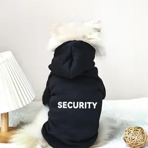 Security Letter Print Hoodie, Soft Comfortable Pet Clothes, Fashionable Pet Clothing for Small Medium Dogs & Cats, Husky Clothes