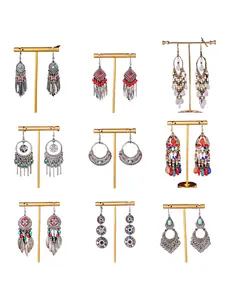 European and American Bohemian Hollow Beaded Tassel Earrings, High-end Vintage Ethnic Style Long Fashion Earrings