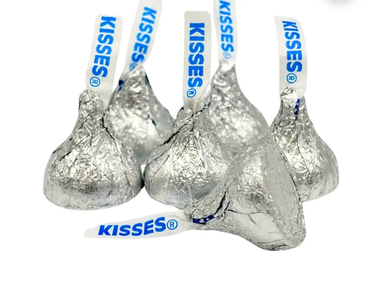 Hershey's Kisses Milk Chocolate Silver Foils – Bulk Value Bag | 1-25 Pounds