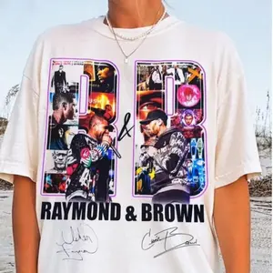 Raymond & Brown 2026 Tour US Men T Shirt Unisex Cotton Short Sleeve Y2k Oversized Popular Tee Women's Tops