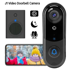 2.4G WiFi HD Smart Wireless Doorbell Camera, 1080P Smart Ring Camera Doorbell, Two-way Talks, 1080P Night Vision, Human Detection, Motion Detection, Smart Alerts, Indoor/Outdoor Surveillance Camera