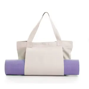 Hot Yoga Pilates Mat Bag Canvas Handbag, Outdoor Exercise Equipment Travel Yoga Pad Shoulder Bag, Multifunctional Yoga Tote Backpack