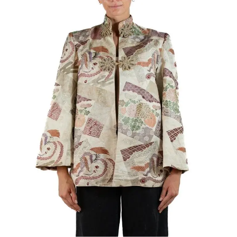 1940S Japanese Kimono Silk Brocade Jacket